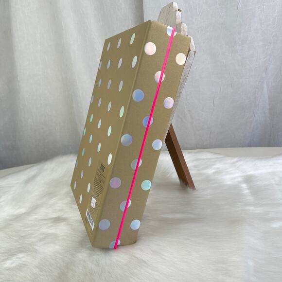💕 Victoria’s Secret PINK Gift Display Decor Box Gold Brown Holograph Polka Dots - Picture 3 of 16